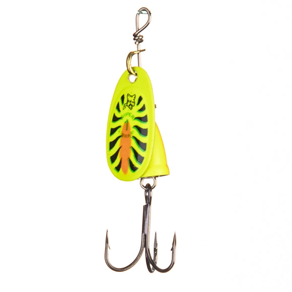 Rapala Blue Fox Vibrax Fluorescent Spinner - Firetiger