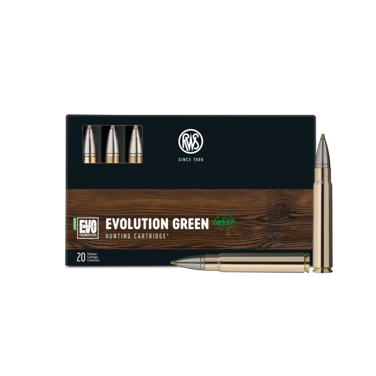 RWS Evolution Green Riffelpatroner - Kal. 9,3x62