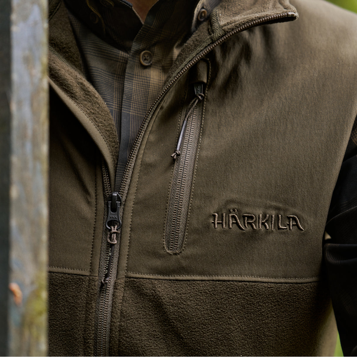 Härkila Fjell Fleece Vest - Herre - Hunting Green/Willow Green