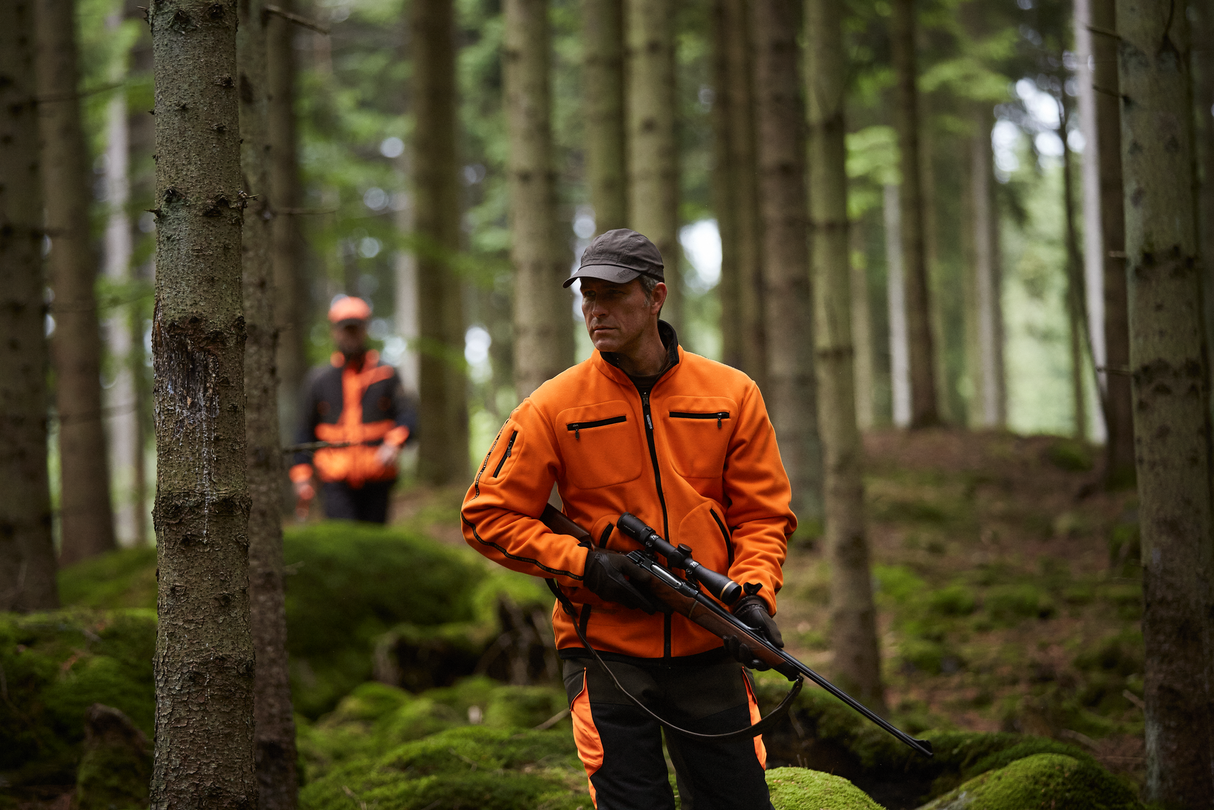 Härkila Kamko fleece - Herre - Hunting green/Orange blaze