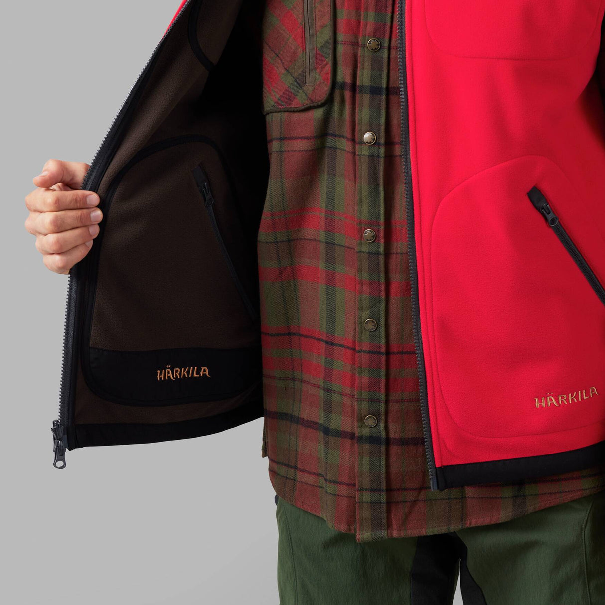 Härkila Kamko fleece vest - Herre - Brown/Red