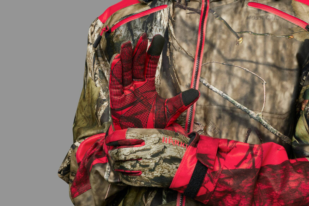 Härkila Moose Hunter 2.0 Fleece Handsker - Unisex - MossyOak®Break-Up Country®/MossyOak®Red