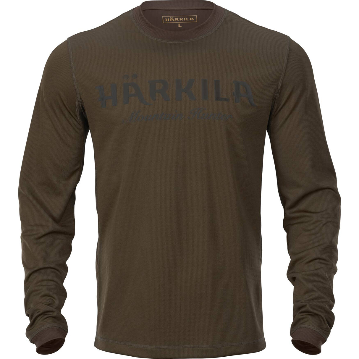 Härkila Mountain Hunter L/S t-shirt - Herre - Hunting green/Shadow brown