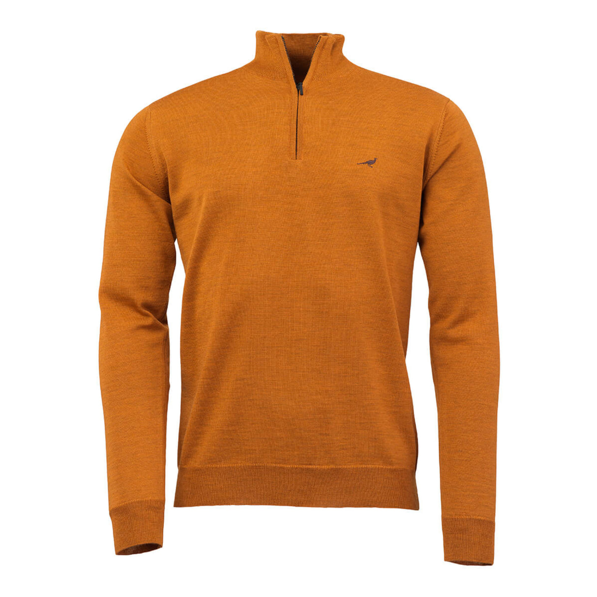 Laksen Norfolk Zip-neck Strik - Herre - Mustard