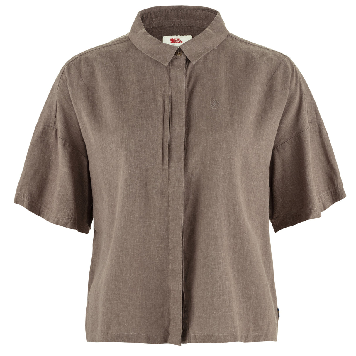 Fjällräven Övik Hemp Camp Shirt SS Skjorte - Dame - Suede Brown