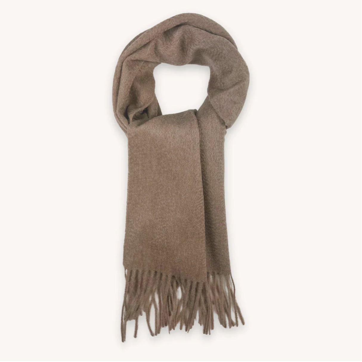 Portia Halstørklæde Uld - Unisex - Dark Beige