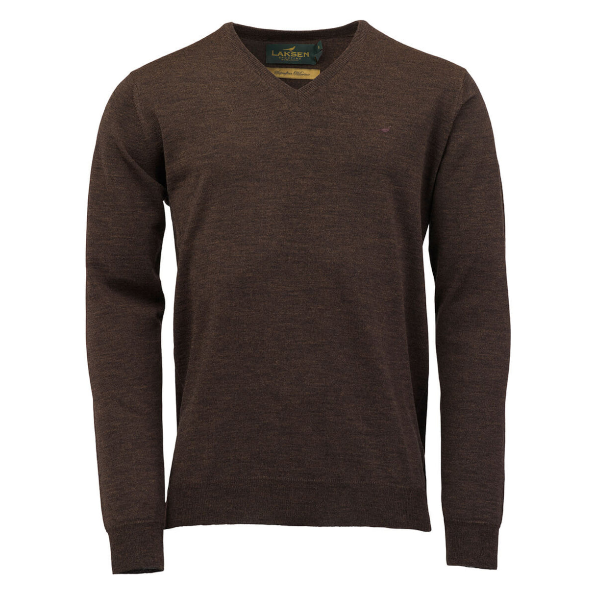 Laksen Sussex V-Neck Strik - Herre - Brownie