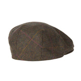 Barbour Crieff Flat Cap - Herre - Olive/Purple/Yellow