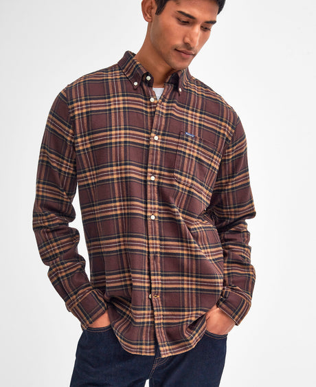 Barbour Drumhill Tailored Checked Shirt - Brown - Herre