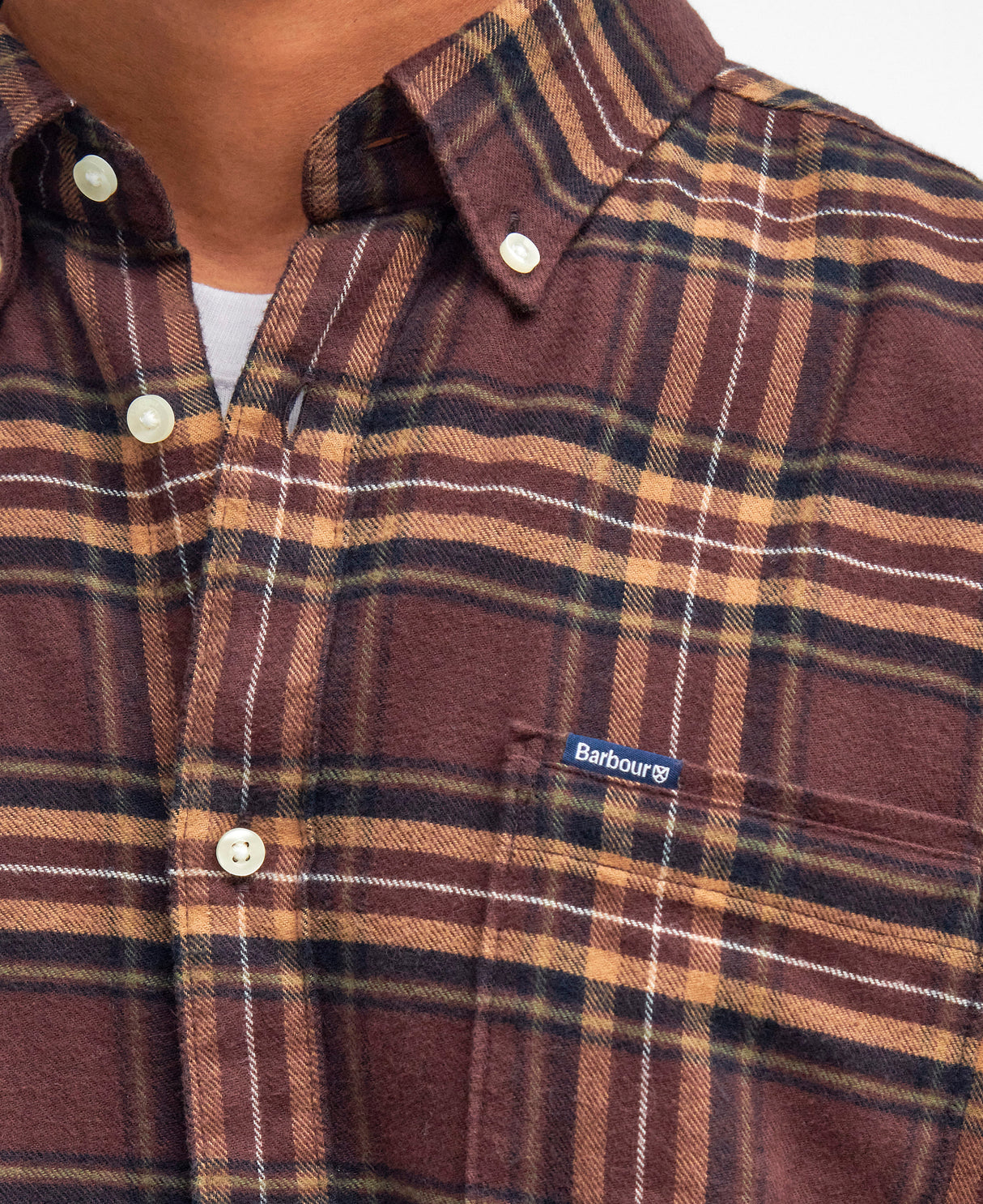 Barbour Drumhill Tailored Checked Shirt - Brown - Herre