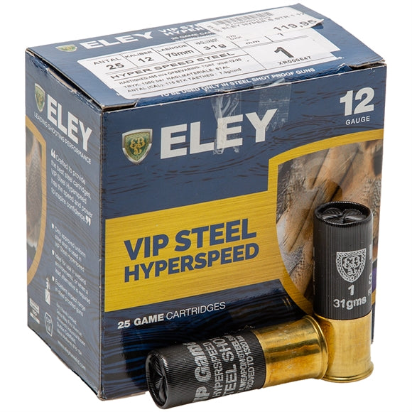 Eley VIP Steel Hyperspeed Jagtpatroner - Kal. 12/70