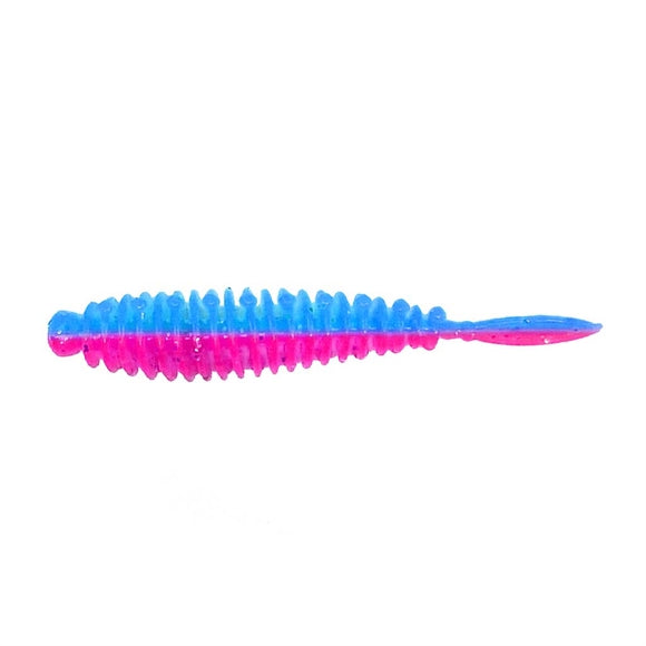 Skull Gear Flexibait Fat Worm 5 stk. - Blue Pink - Garlic