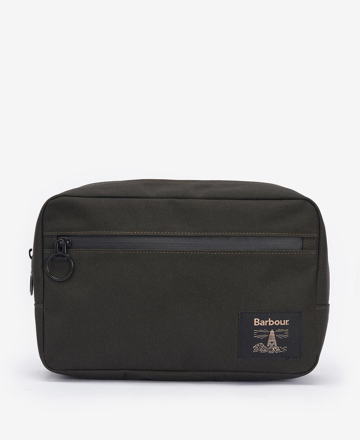 Barbour Field Canvas Toilettaske - Oliven/Sort