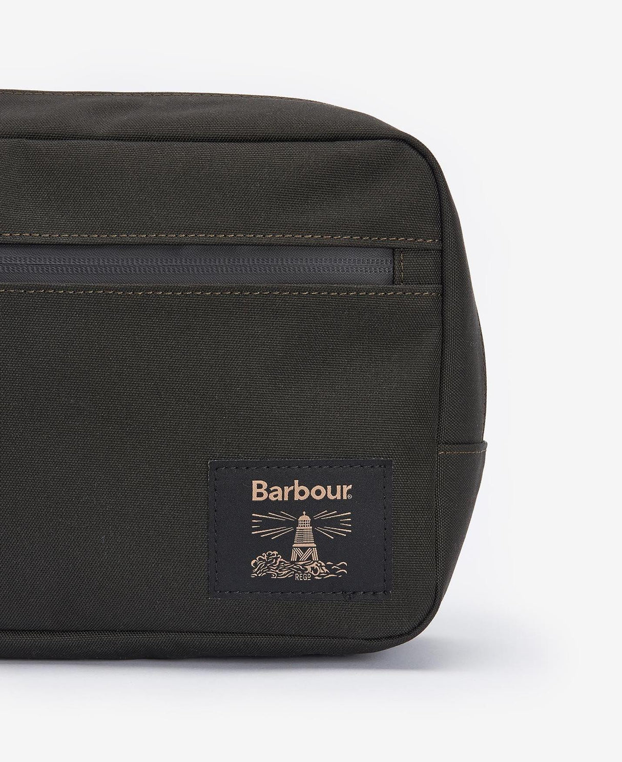 Barbour Field Canvas Toilettaske - Oliven/Sort