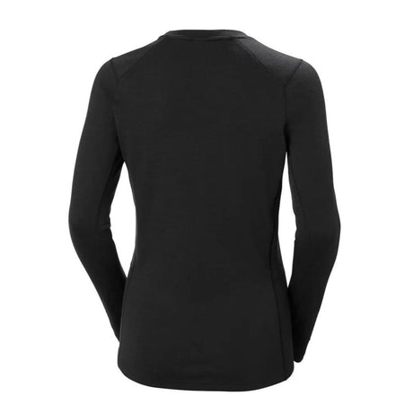 Helly Hansen Lifa Merino Midweight Crew Base Layer - Dame - Sort