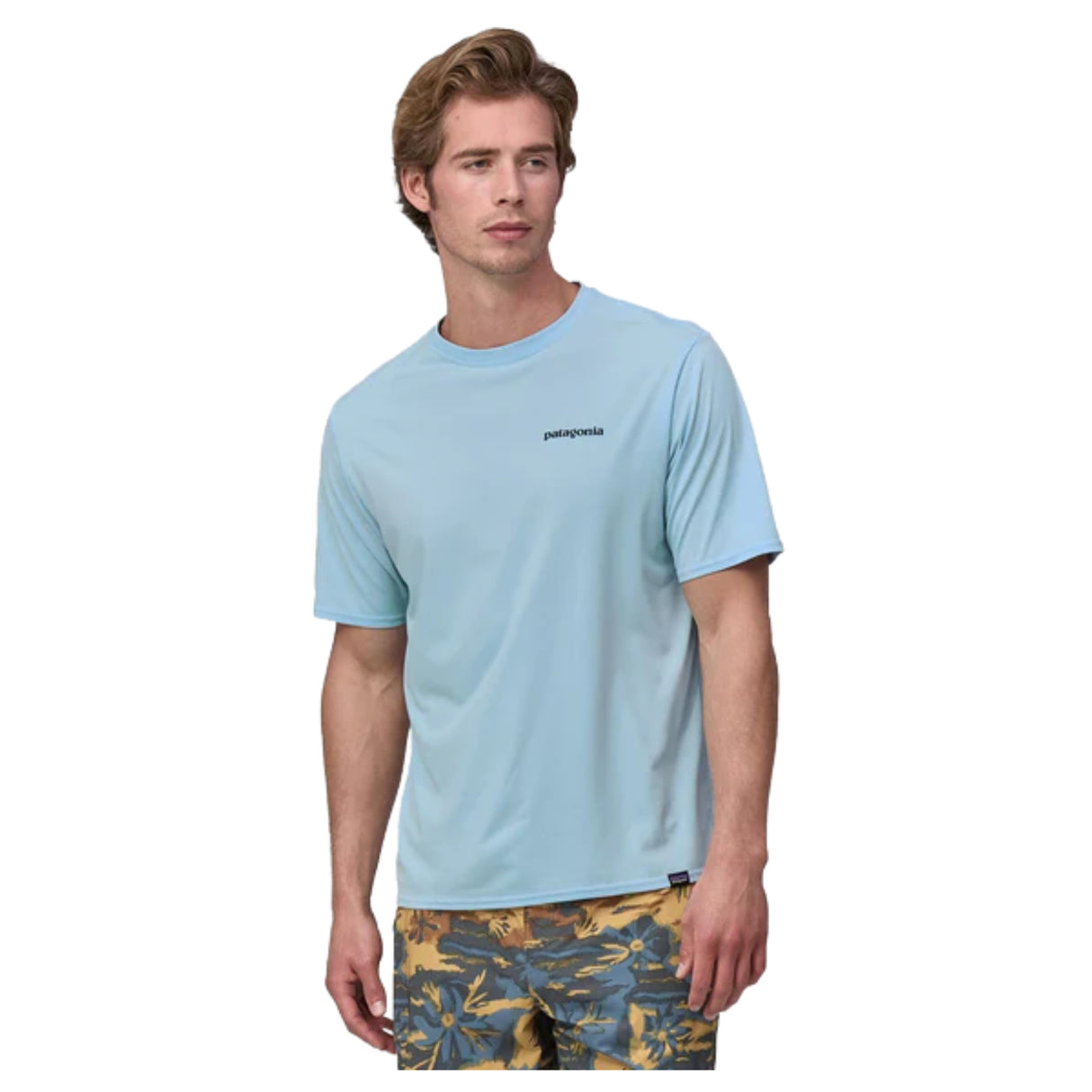 Patagonia Men's Capilene® Cool Daily Graphic Shirt - Boardshort Logo: Chilled Blue