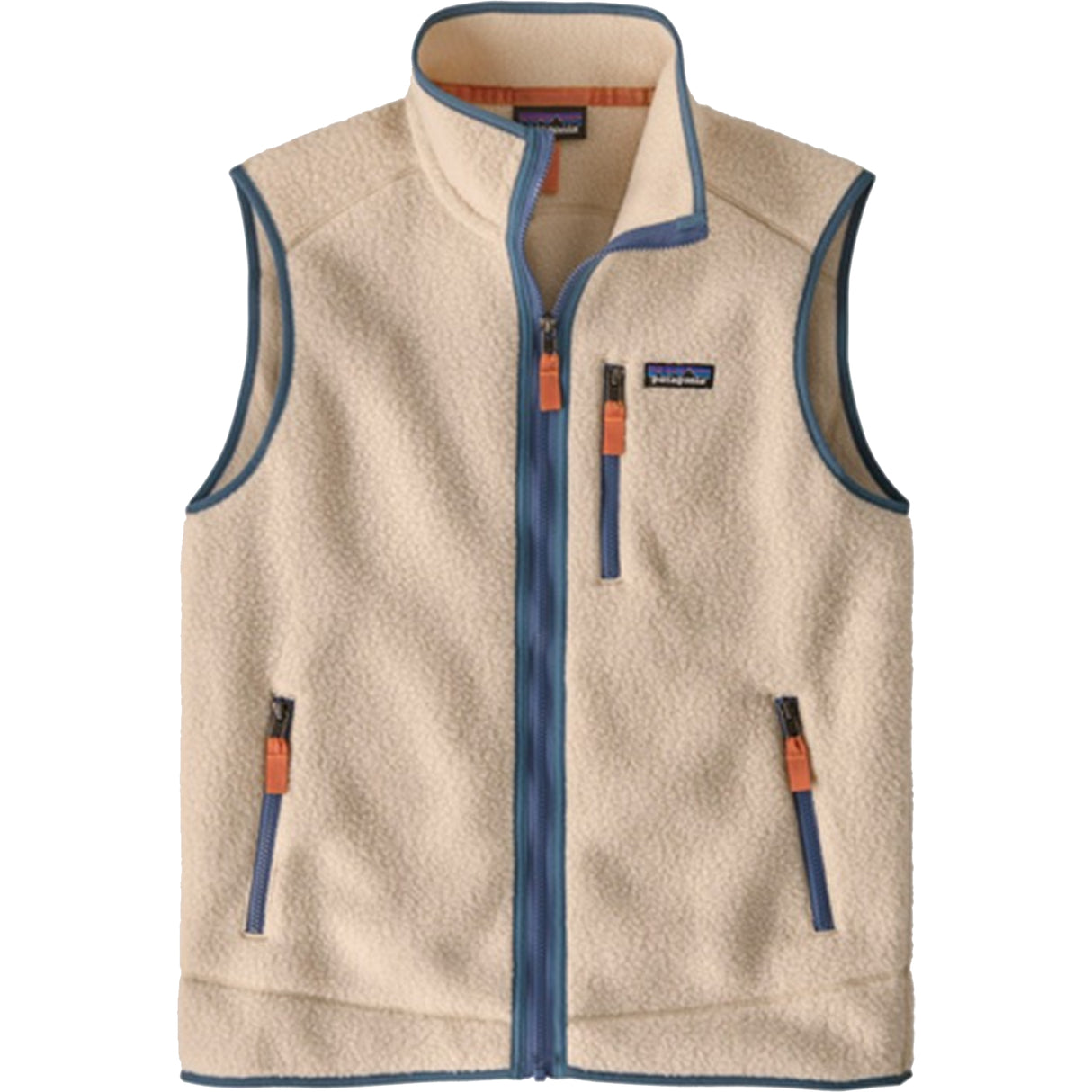 Patagonia M's Retro Pile Vest - Herre - Dark Natural w/Utility Blue