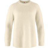 Fjällräven Övik Rib Sweater - Damestrik - Chalk White