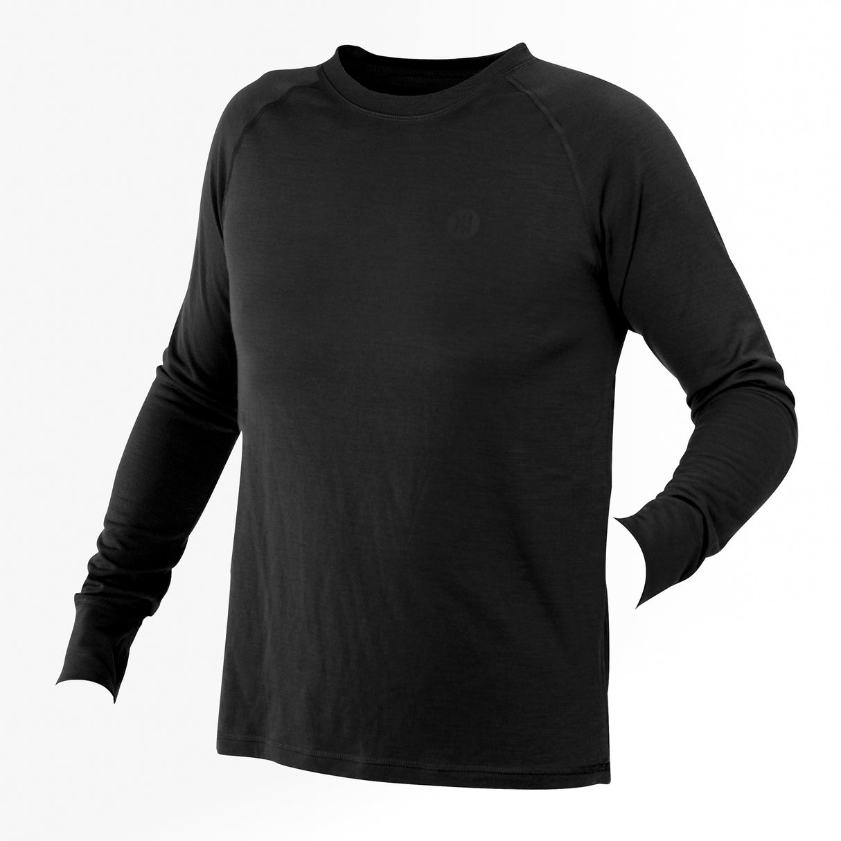 Nordhunt Porth Crewneck Baselayer Top - Sort