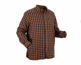 Nordhunt Sermen Flannel Skjorte - Herre - Navy/Tobacco Check