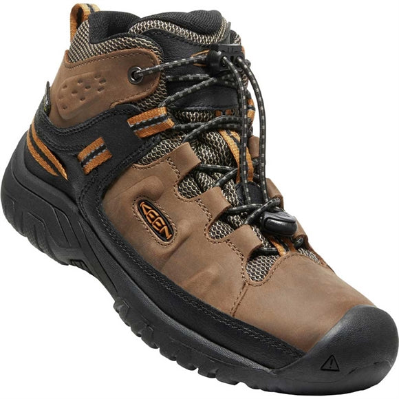 Keen Targhee Mid WP Young Vandrestøvle - Børn - Dark Earth-Gold Brown