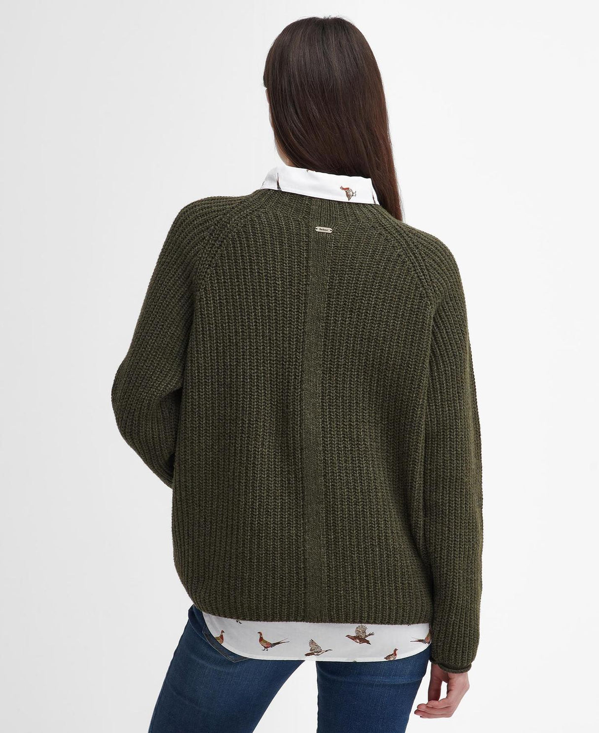 Barbour Willows Knitted Jumper - Dame - Olive